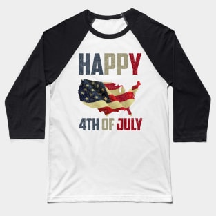 happy 4th july. sience 1776 United States America Baseball T-Shirt